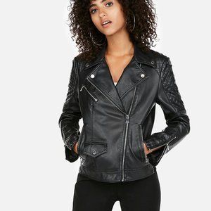 Express black faux leather jacket